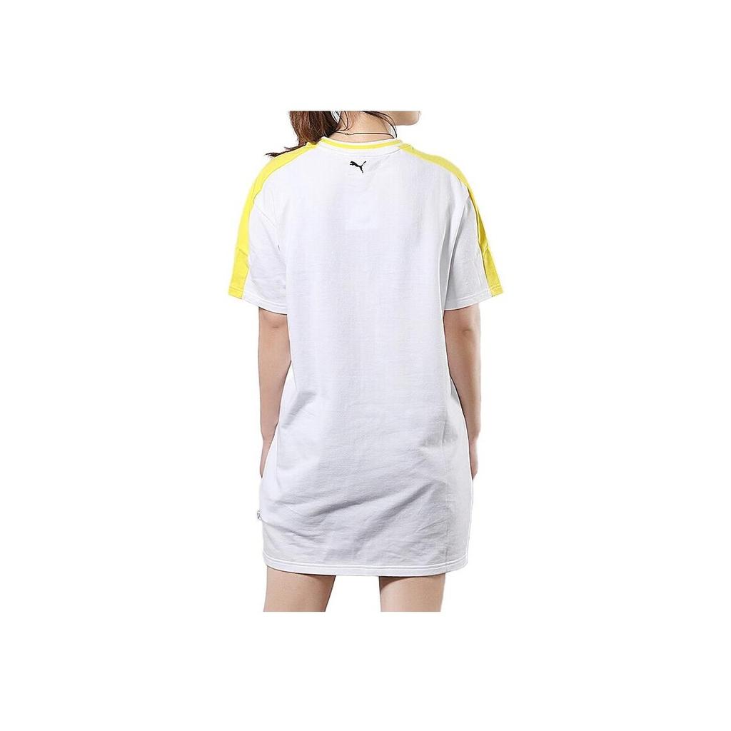 Puma Breathable Round Neck Casual Short Sleeve T-Shirt Women Tops White 579534-02