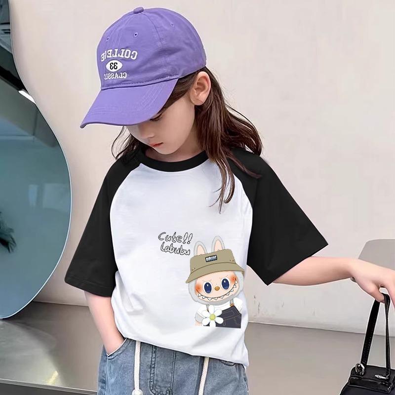 

Cartoon Monster Elf Graphic Labubu Kids Printed T-shirt Summer Women s Casual Outdoor Girl Short Sleeved T-shirt Top Clothing 100