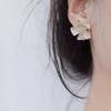 French Small Fresh Super Fairy Dripping Oil Purple Flower Earrings Gentle Light Luxury Fashion High-end Trendy Ear Jewelry