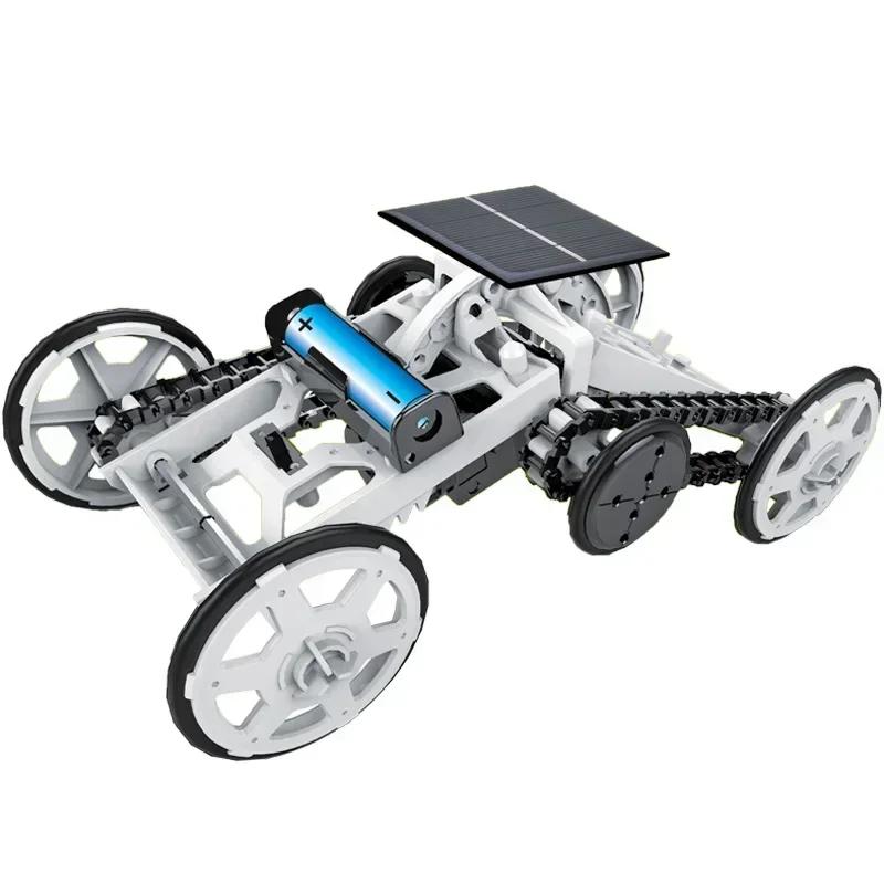 Diy Solar Car 4Wd Kids Toys Climbing Vehicle Educational Engineering Blocks Car Science Kit Construction Machine Young Boys Learning Present