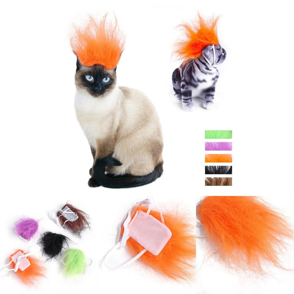 Whimsical Halloween Pet Wigs For Dogs And Cats Perfect For Costumes And Dress-up