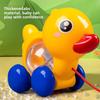 Kinder Puzzle Spielzeug Aufsitzwagen mit Zugschnur Ente Babyspielzeug für Kleinkinder