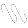 2Pcs S Shaped Hanging Hooks Stainless Steel Courtyard Balcony Bird Feeder Heavy Duty Big Hangers for Plants Towels Pans