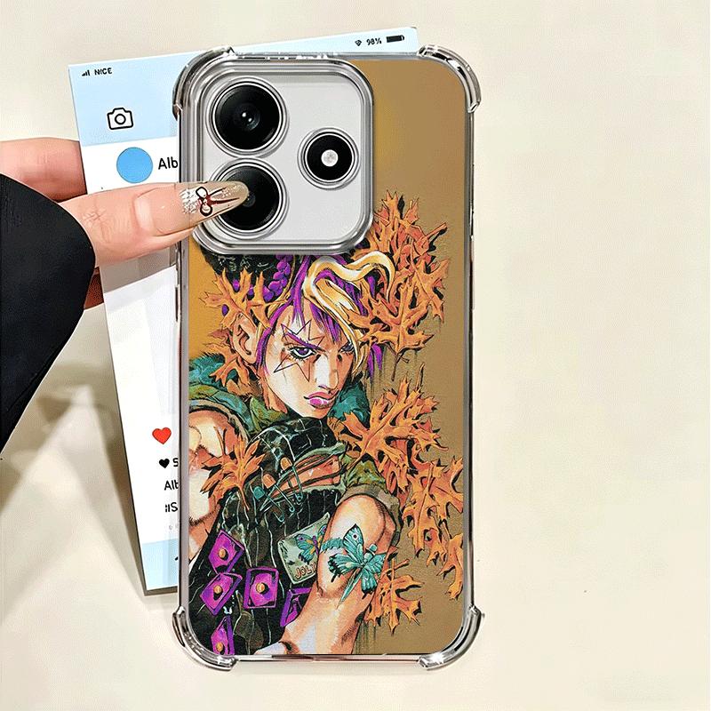 JoJo Adventure Jolyne Cujoh Soft Phone Case For Xiaomi Poco X7 X8 Pro Max X6 X5 X3 F8 Ultra F7 M8 M7 M5S Redmi 15C 15A 15 14C 13