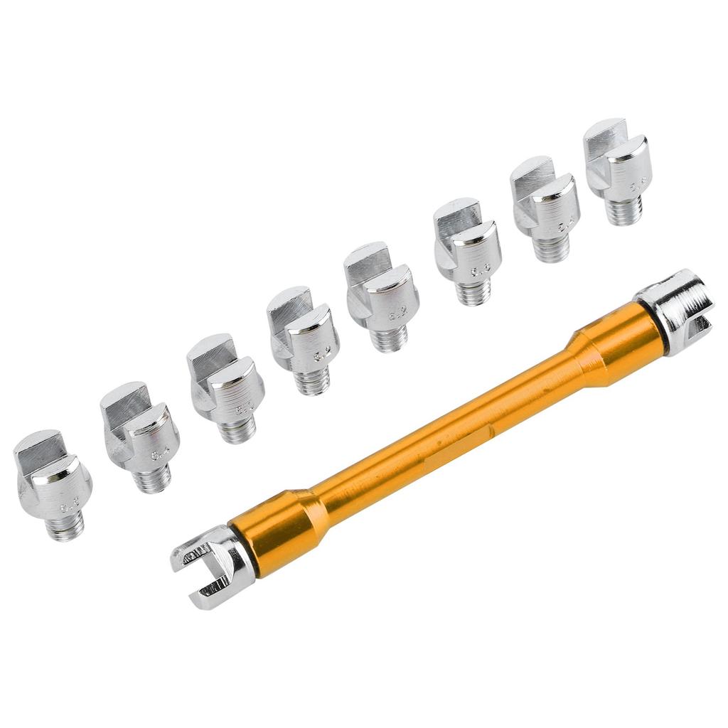 Motorcycle Spoke Wrench CNC Spanner Set 5.0‑6.8 Length 93mm 3.7in for Most Motorbike