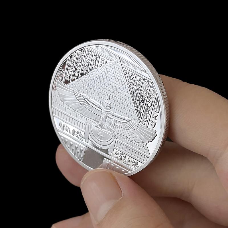 Egypt Dronning Nefertiti Pyramide Guldbelagt Souvenir Mønt 40Mm Mindemønt Replika Samling Gave