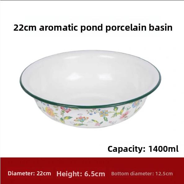 YAHOO Speciale Set Bacinelle Smaltate Thi per Uso Domestico Bacinella per Lavare Verdure Bacinella per Ripieno Ravioli rotonda ape Utensili da Cucina Fatti a Mano