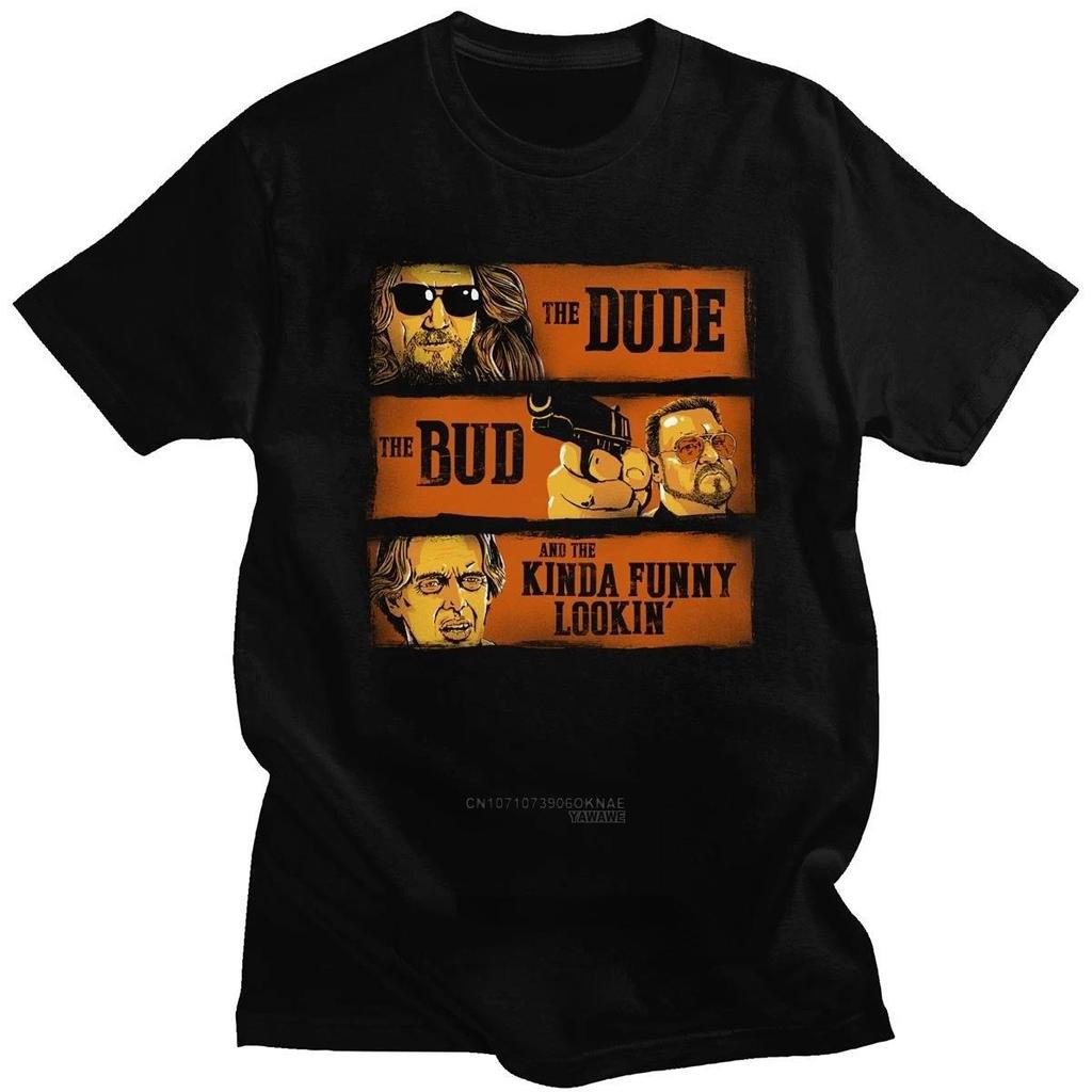 The Big Lebowski TShirts The Dude T Shirt Round Collar Tees TShirt Short Sleeve Adult Streetwear TShirt