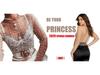 Spring/Summer Sexy Lace Mesh Top with Rhinestones and Beads for Women