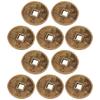 10Pcs Dollhouse Golden Coins High Reduction Degree Shooting Props Simulated Creative Doll House Ingots for Household