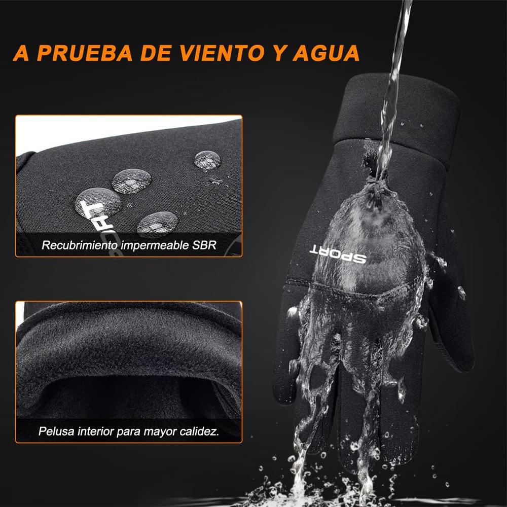 Touch the Net Waterproof Gloves, Men's and Women's Snow Gloves, Bicycle Warm Gloves, Suitable for Running, Riding a Motorcycle,
