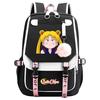 Neuer Anime Sailor Moon USB-Schulrucksack für Teenager, Damen- und Herrenmodell, Gurtband-Klapprucksack