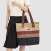 Vintage Canvas Shoulder Bag Women's Portable Tote Bag Tongle Large Capacity Shopping Bag