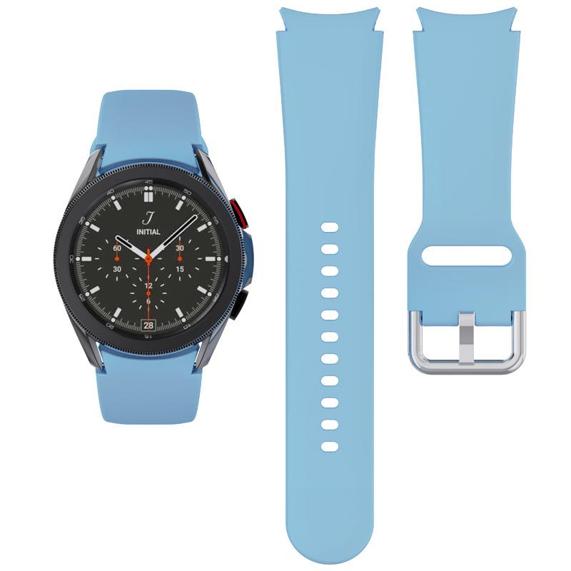 

Silicone Strap For Samsung Galaxy Watch 6/5/4 44mm 40mm 4 classic 42 46mm 43mm 47mm Sport Bracelet Galaxy Watch 5 pro 45mm band watch 7 6 44mm 40mm светло-синий