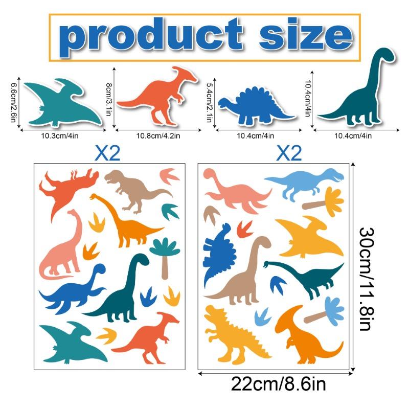 Dinosaur wall stickers cute cartoon anti-collision self-adhesive kindergarten baby wardrobe children's room decoration self-adhesive wall stickers