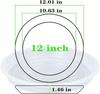 Saucer 6 Pack of 12 Inch, Clear Plastic Flower  Pot Saucer, Heavy Duty Drip Trays Saucers for Indoor,