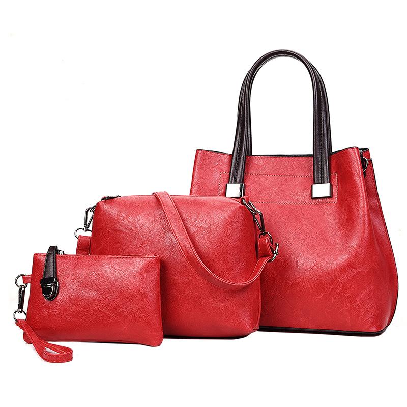 Multi-piece Set New Style Handbag Fashion Versatile Bucket Bag Shoulder Messenger Bag