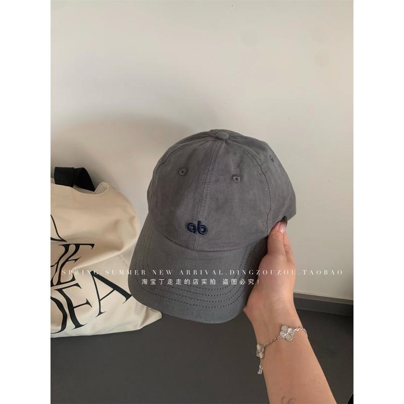 Embroidered Letter Baseball Caps for Both Men and Women with Soft Tops Large Heads and Pure Cotton Baseball Caps Make The Face Look Smaller