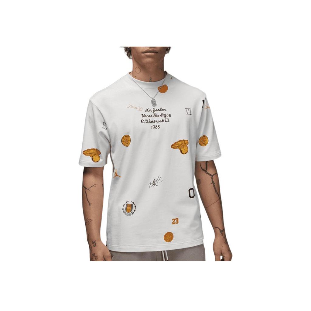 Jordan HTG 23SS Limited Edition Basketball Graphic Short-Sleeve T-Shirt Men Tops White DX6246-030