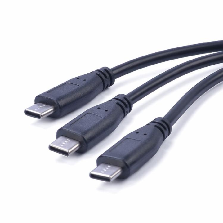 Type C Splitter Cable Type C 1 Female to 3 Male Converter Multiple Expander Cable Multiport Split Adapter for Smartphone