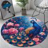 1Pc Animal Circular Print Rug - Home Decoration Carpet For Living Room Bedroom Flooring Computer Chair Area Rug