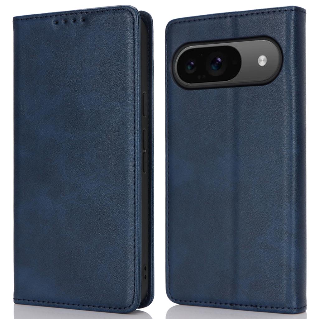 For Google Pixel 9/Pixel 9 Pro Case PU Leather Wallet Magnetic Closing Phone Cover -  Light Brown