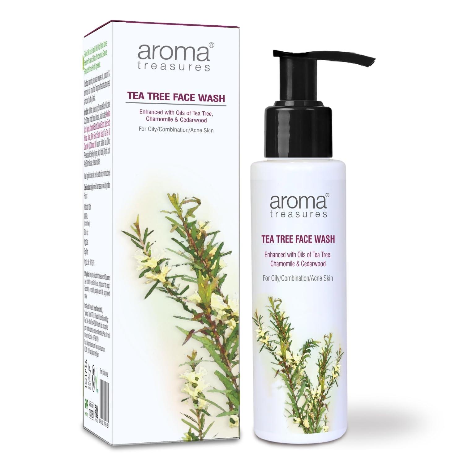 Средство для умывания с Чайным деревом (100 мл), Tea Tree Face Wash, Aroma Treasures