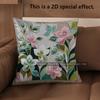 2D Floral 3D Embossed Pattern Pillow Covers Pattern Cushion Cover Suitable For Sofa Bedroom Car Pillow Cover