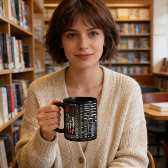 Mechanic Tool Box Coffee Mug 350ml Ceramic Tea Cup Wrench Screwdriver Hammer Mug Unique Gift for Engineers DIY Enthusiasts