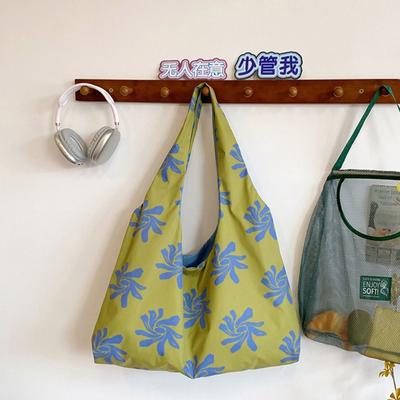 All-match Cloth Orchid Vest Bag Korean Style Retro Canvas Shoulder Bag Flower Large Capacity Lazy Style Messenger Bag Travel