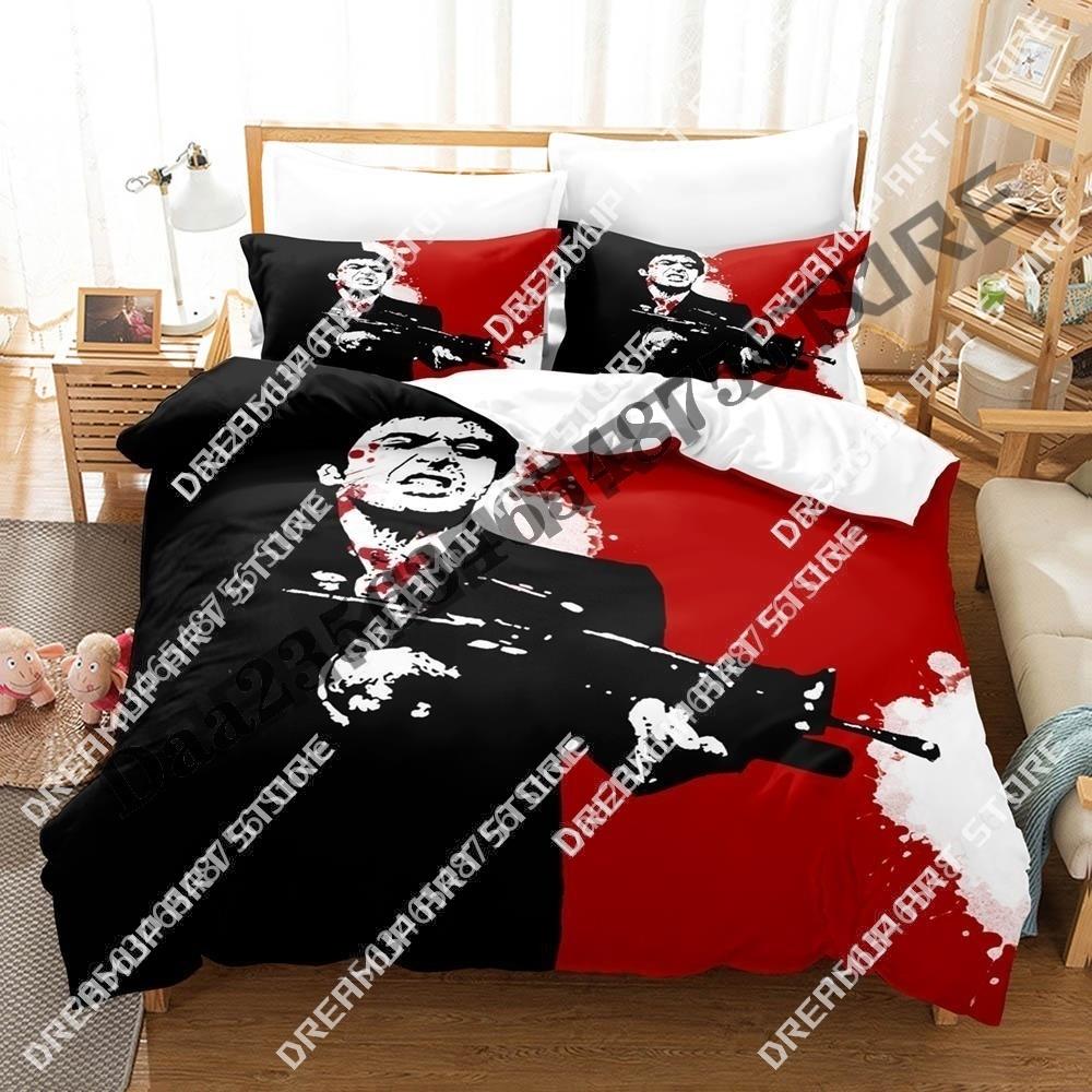 3D Print SCARFACE MOVIE Bedding Set Single Twin Full Queen King Size Bed Set Adult Kid Bedroom Duvetcover Sets