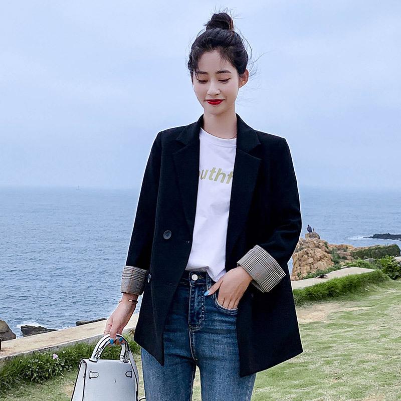 Kleiner Blazer Damen Herbst Neu Locker Lässiger Anzug Langärmlig Kleine Person Locker Hongkong-Stil Kleiner Blazer
