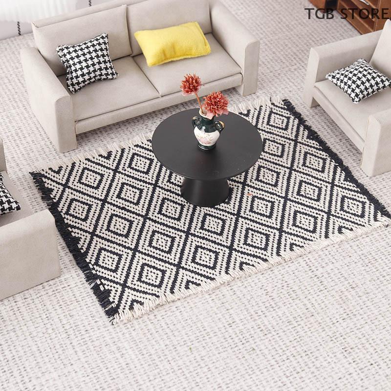 1:12 Dollhouse Miniature Model Toy Carpet Blanket Furniture Home Model Decor Toy Doll House Accessories