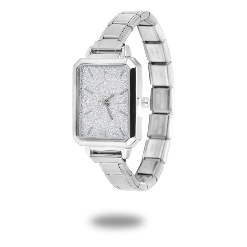 Y2K 9MM Width Italian Charm Round and Square Simple Elastic Watch Bracelets Bangle For Friend Wife Birthday Gift DIY Jewelry