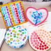 Heart Coaster Molds Round Silicone Coaster Molds Cup Mat Mold Pentagram Epoxy Casting Mold for Resin Coaster Home Decor