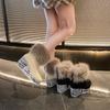 Snow Winter New Comfortable Sports Leisure Platform Plus Fleece Booties Women