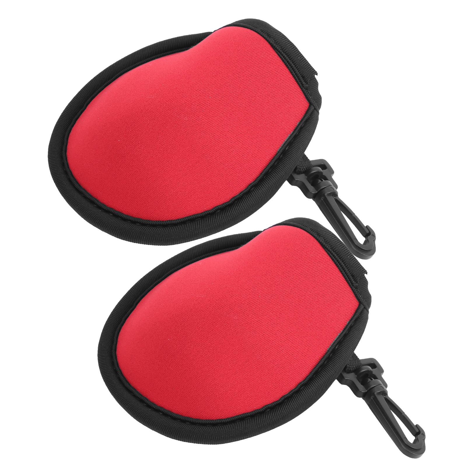 

2pcs Golf Round Ball Pouch Bag Portable Professional Holder Golfer Aid Tool with Hook Red