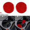 Red Carbon Fiber Central Water Cup Holder Slot Cover For Jeep Cherokee 2014-2018