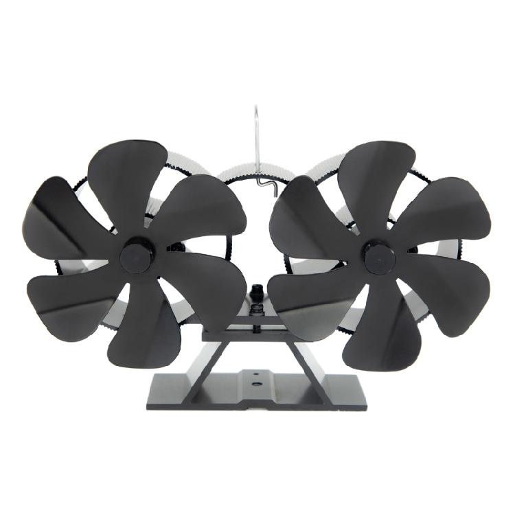 SF167T 12 Blade Fireplace Fan Dual Motors for Wood Log Fire Heat Powered Fans