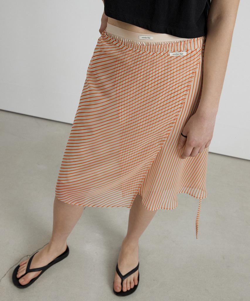 Obeodyupeulleeo Stripe Wrap Skirt_Yellow