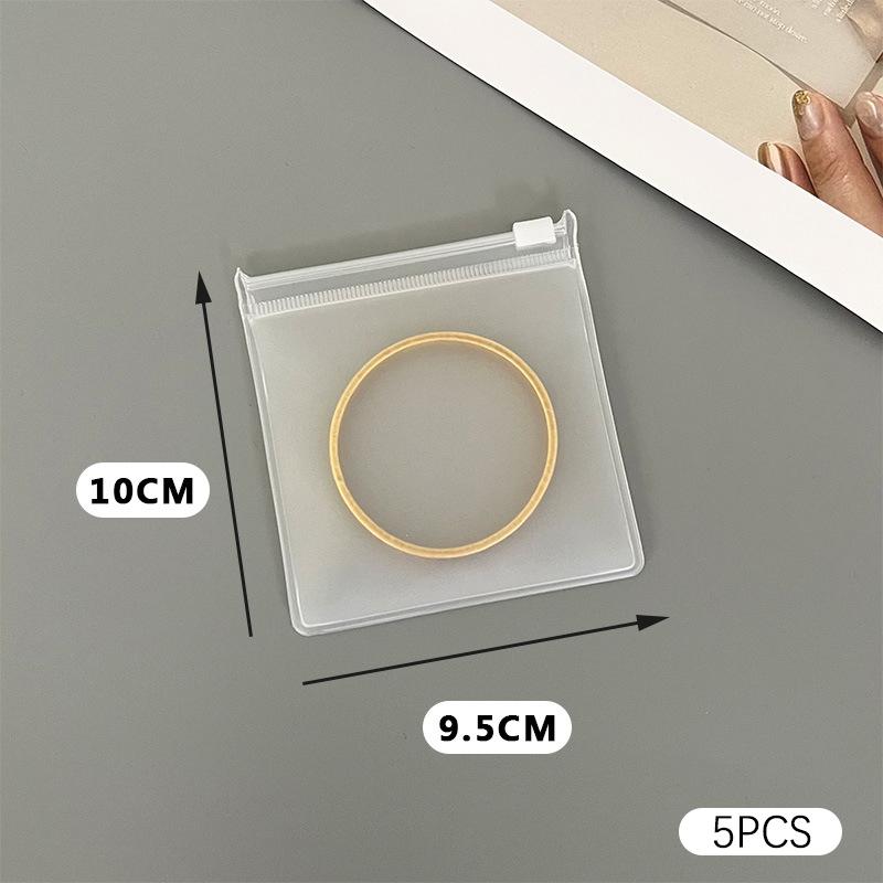 5Pcs Transparent Eva Frosted Ziplock Bags Jewelry Packaging Pouches Diy Handmade Earring Necklace Bracelet Storage Organizer
