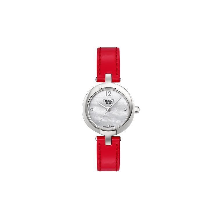 Tissot Kolekcja Różowa Wielokolorowa Mechanizm Kwarcowy Wodoodporność 30m Damski Zegarek 28mm Srebrna Tarcza T084.210.16.116.00