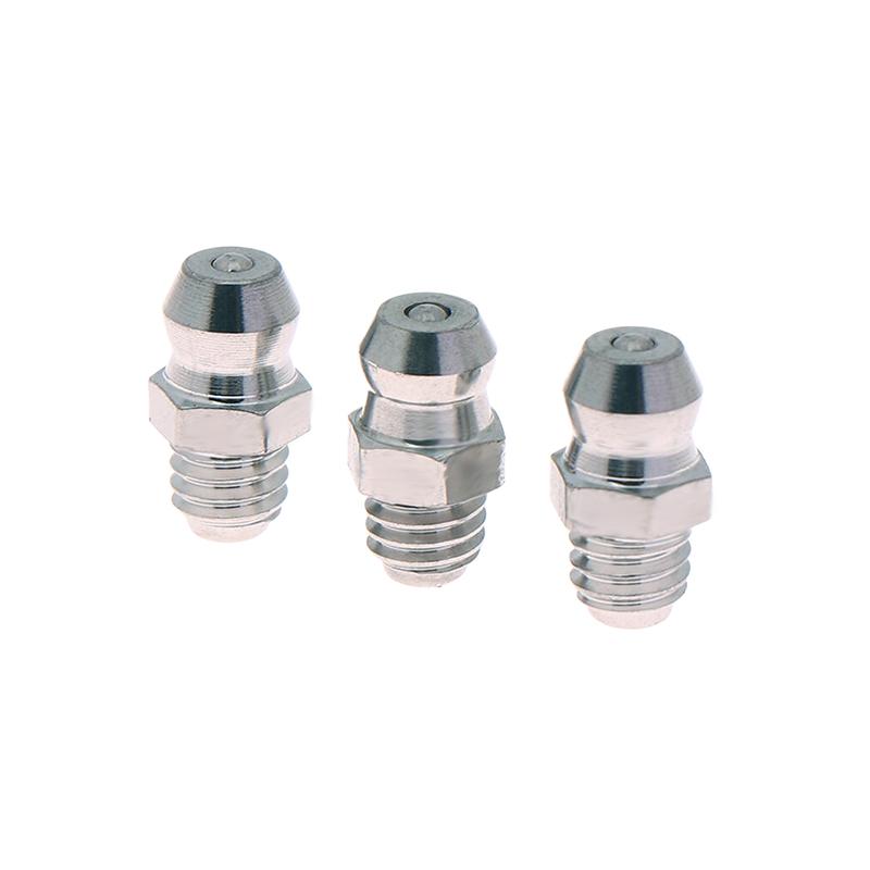 10Pcs 201 Stainless Steel M6 Thread Straight Hydraulic Grease Fitting Grease Nozzle Connection Grease Nipples For Bearing