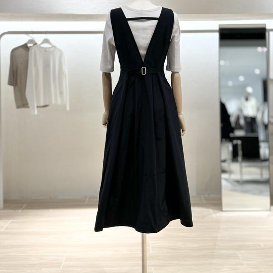 V252PSE943 Button Sleeveless Dress