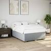 Bed Frame without Mattress Light Grey 140 x 190 cm Fabric