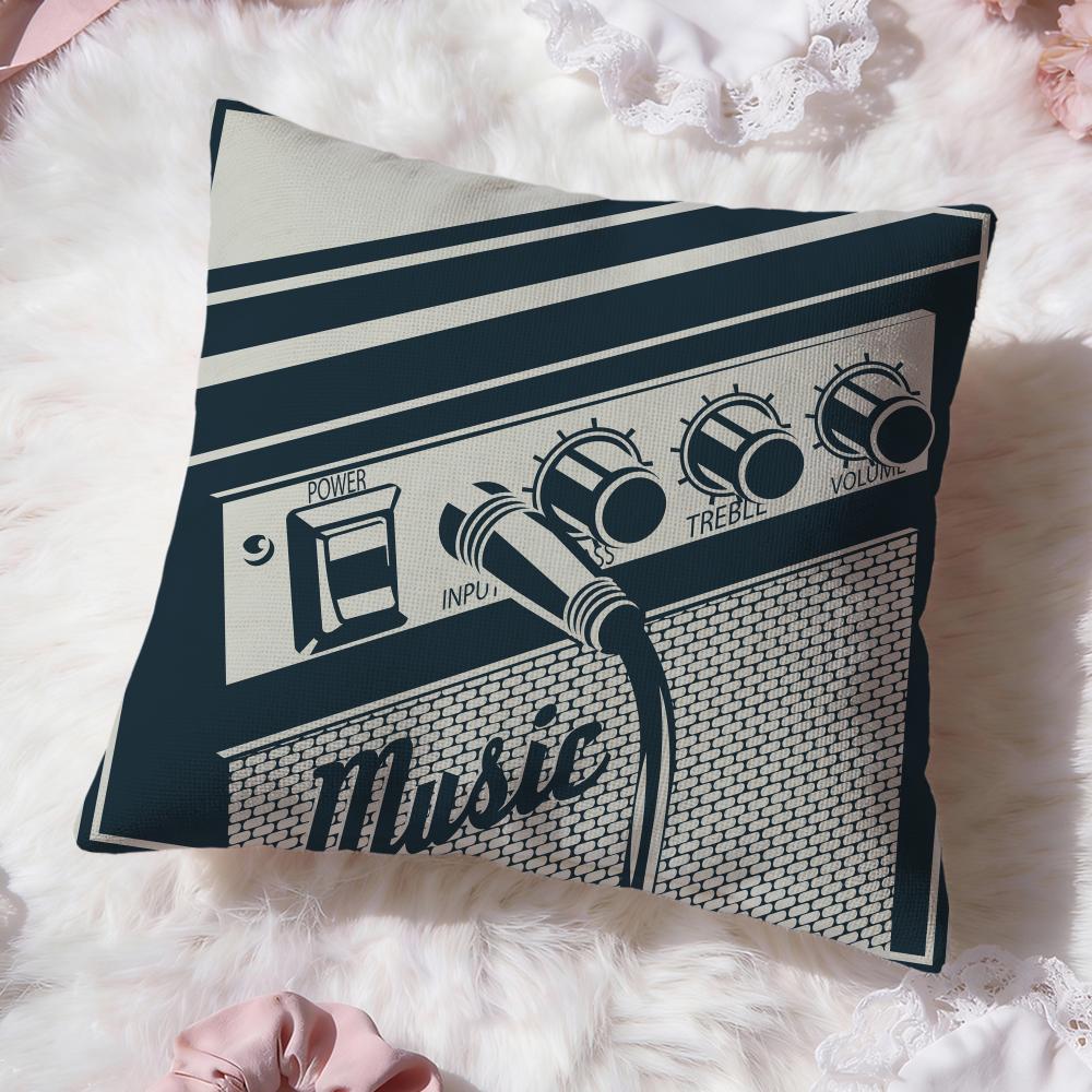 Hot Retro Speaker Cushion Cover Soft Washable Pillow Case Multi-Scene for Couch Bed Travel Office Use