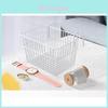 Modern Minimalist Iron Storage Basket For Remote Controls And Stationery In White