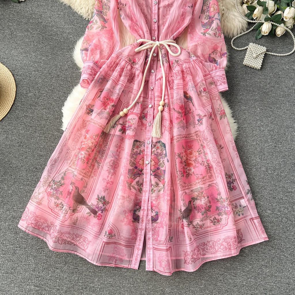 Autumn Lace Vintage Fairy Dress Women Patchwork Elegant Party Midi Dress Female Bow Korean Fashion One Piece Sweet Dress 2024