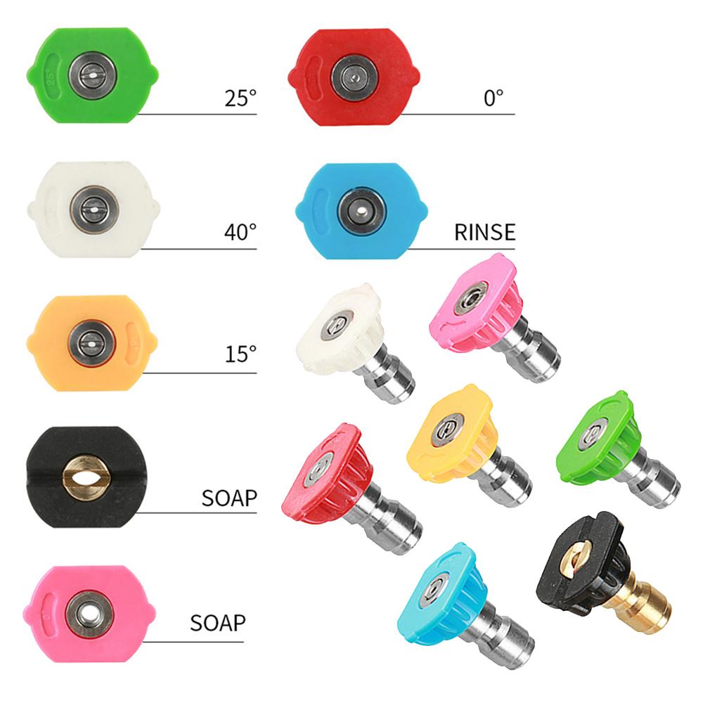 7/5 buc 1/4 inch mașină de spălat cu presiune înaltă Jet Lance Spray duze vârf 5000PSI 0 15 25 40 60 grade udare săpun duză vârf