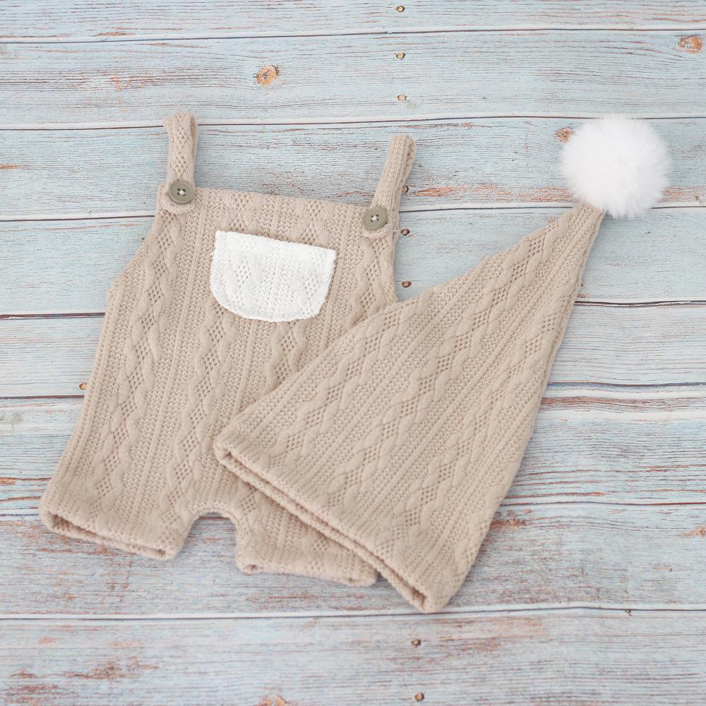 

Новая детская одежда для фотосъемки Одежда для фотосъемки новорожденных Детская шапочка для волос, подтяжки, шорты, комплект грязно-белый